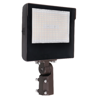 22,800 Lumen Max - 150 Watt Max - Wattage and Color Selectable LED Flood Light Fixture with Photocell Receptacle - Watts 100-125-150 - Kelvin 3000-4000-5000 - Slipfitter and Trunnion Mount - 120-277 Volt - Halco 22909