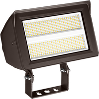 30,920 Lumen Max - 200 Watt Max - Wattage and Color Selectable LED Flood Light Fixture - Watts 150-180-200 - Kelvin 3000-4000-5000 - Trunnion Mount - 120-277 Volt - PLT-13222