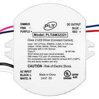 LED Driver - Dimmable - 25 Watt - 700mA Output Current - 120-277 Volt Input - 12-36 Volt Output - Works With Constant Current Products Only - PLT-13207