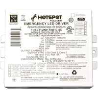 LED Emergency Backup Driver - Constant Power - 10 Watt - 15-55 Volt Output - 90 Minute Operation - 120-277 Volt Input - Fulham FHSCP-UNV-10W-C-SD