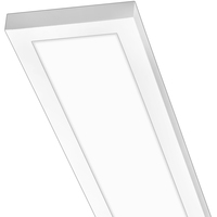 3600 Lumen Max - 40 Watt Max - 6 in. x 4 ft Wattage and Color Selectable Surface Mount LED Panel Fixture - Watts 20-30-40 - Kelvin 3000-3500-4000 - White Trim - 120-277 Volt - PLT PremiumSpec PLT-90452