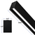 8 ft. Wattage and Color Selectable Architectural LED Linear Fixture with Regressed Lens - Up/Down Light - 8860 Total Lumens - Black Thumbnail