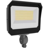 11,200 Lumen Max - 80 Watt Max - Wattage and Color Selectable LED Flood Light Fixture with Integrated Photocell - Watts 35-60-80 - Kelvin 3000-4000-5000 - Knuckle Mount - 120-277 Volt - Archipelago Lighting LFLD3W80-3E1-UD/PS/KN