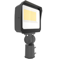 21,000 Lumen Max - 150 Watt Max - Wattage and Color Selectable LED Flood Light Fixture with Integrated Photocell - Watts 100-120-150 - Kelvin 3000-4000-5000 - Slipfitter Mount - 120-277 Volt - Archipelago Lighting LFLD3W150-3E1-UD/PS/SP