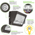 10,500 Lumen Max - 75 Watt Max - Wattage and Color Selectable LED Wall Pack Fixture Thumbnail