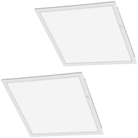 5000 Lumen Max - 40 Watt Max - 2 x 2 Wattage and Color Selectable LED Panel Sensor Ready Fixture - Watts 20-30-40 - Kelvin 3500-4000-5000 - 120-277 Volt - 2 Pack - PLT-50423