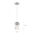 5 in. x 7.5 in. Pendant Fixture - Clear Glass - Polished Nickel Finish Thumbnail