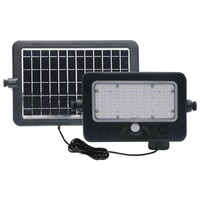 Solar Flood Light - Motion Sensor - 1100 Lumens - Black Finish - 4000 Kelvin - 10 Watt - Light Efficient Design SL-SMFL-10W-40K-BK-G1