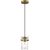 5 in. x 7.5 in. Pendant Fixture - Clear Glass - Brass Finish Thumbnail