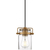 5 in. x 7.5 in. Pendant Fixture - Clear Glass - Brass Finish Thumbnail