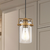 5 in. x 7.5 in. Pendant Fixture - Clear Glass - Brass Finish Thumbnail