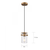 5 in. x 7.5 in. Pendant Fixture - Clear Glass - Brass Finish Thumbnail