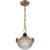 10 in. x 11 in. Pendant Fixture - Prismatic Glass - Brass Finish Thumbnail