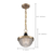10 in. x 11 in. Pendant Fixture - Prismatic Glass - Brass Finish Thumbnail