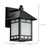 10.5 in. x 7 in. Outdoor Wall Sconce Fixture - Frosted Glass - Black Finish Thumbnail