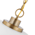 15 in. x 8 in. Pendant Fixture - White Shade - Brass Finish Thumbnail