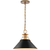 13 in. x 11 in. Pendant Fixture - Black Shade - Brass Finish Thumbnail