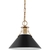 13 in. x 11 in. Pendant Fixture - Black Shade - Brass Finish Thumbnail