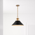 16.5 in. x 12 in. Pendant Fixture - Black Shade - Brass Finish Thumbnail