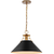 16.5 in. x 12 in. Pendant Fixture - Black Shade - Brass Finish Thumbnail