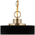 15 in. x 8 in. Pendant Fixture - Black Shade - Brass Finish Thumbnail