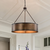 30 in. x 28 in. Pendant Fixture -  Weathered Brass Shade - Brass Finish Thumbnail