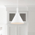 12 in. x 14.5 in. Pendant Fixture - White Shade - White Finish Thumbnail