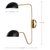 26 in. x 37 in. Wall Sconce Fixture - Black Shade - Brass Finish Thumbnail