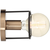 5 in. x 7.5 in. Wall Sconce Fixture - Black Shade - Copper Brushed Brass Finish Thumbnail