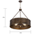 30 in. x 28 in. Pendant Fixture -  Weathered Brass Shade - Brass Finish Thumbnail