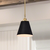 7 in. x 9.5 in. Pendant Fixture - Black Shade - Brass Finish Thumbnail