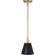 7 in. x 9.5 in. Pendant Fixture - Black Shade - Brass Finish Thumbnail