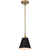 7 in. x 9.5 in. Pendant Fixture - Black Shade - Brass Finish Thumbnail