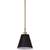 7 in. x 9.5 in. Pendant Fixture - Black Shade - Brass Finish Thumbnail