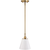 7 in. x 9.5 in. Pendant Fixture - White Shade - Brass Finish Thumbnail
