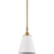 7 in. x 9.5 in. Pendant Fixture - White Shade - Brass Finish Thumbnail
