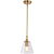 7 in. x 9.5 in. Pendant Fixture - Clear Glass - Brass Finish Thumbnail
