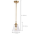 7 in. x 9.5 in. Pendant Fixture - Clear Glass - Brass Finish Thumbnail