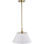 10 in. x 14 in. Pendant Fixture - White Shade - Brass Finish Thumbnail