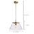 10 in. x 14 in. Pendant Fixture - Clear Glass - Brass Finish Thumbnail