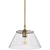 10 in. x 14 in. Pendant Fixture - Clear Glass - Brass Finish Thumbnail