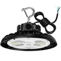 24,000 Lumen Max - 150 Watt Max - Wattage and Color Selectable UFO LED High Fixture - Sensor Ready - Watts 100-120-150 - Kelvin 3500-4000-5000 - Black Finish - 277-480 Volt - PLT-12749