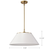 20 in. x 14 in. Pendant Fixture - White Shade - Brass Finish Thumbnail