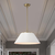 20 in. x 14 in. Pendant Fixture - White Shade - Brass Finish Thumbnail