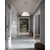 20 in. x 14 in. Pendant Fixture - White Shade - Brass Finish Thumbnail