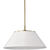 20 in. x 14 in. Pendant Fixture - White Shade - Brass Finish Thumbnail