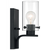 5 in. Vanity Light Fixture - 1-Light - Clear Glass - Black Finish Thumbnail