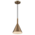 7.8 in. x 12.5 in. Pendant Fixture - Brass Shade - Brass Finish Thumbnail