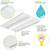 31,550 Lumen Max - 200 Watt Max - Wattage and Color Selectable Linear LED High Bay Fixture - Sensor Ready Thumbnail