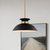 7 in. x 15 in. Pendant Fixture - Black Shade - Brass Finish Thumbnail